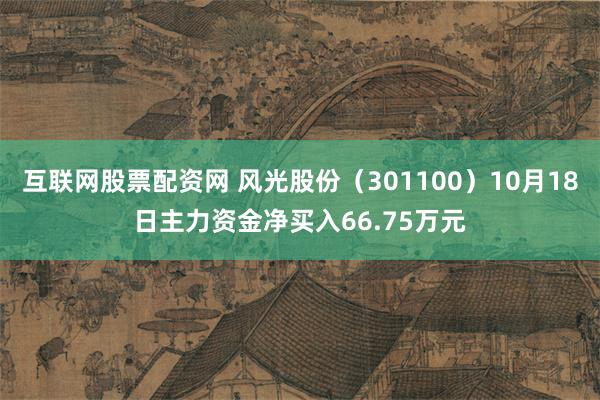 互联网股票配资网 风光股份（301100）10月18日主力资金净买入66.75万元